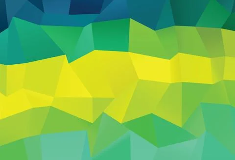 Light Green, Yellow vector shining triangular background. Stock Illustration