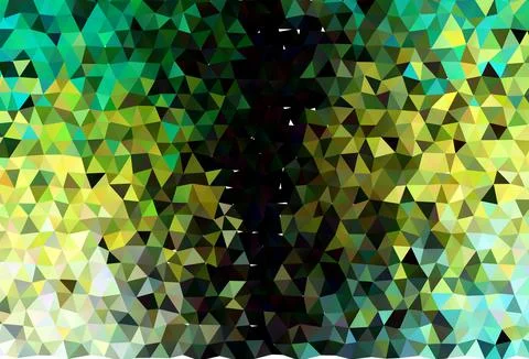 Light Green, Yellow vector shining triangular pattern. Illustrazione stock