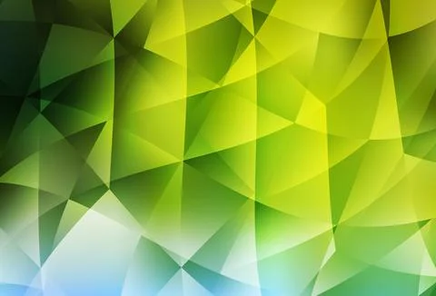 Light Green, Yellow vector shining triangular background. Stock Illustration