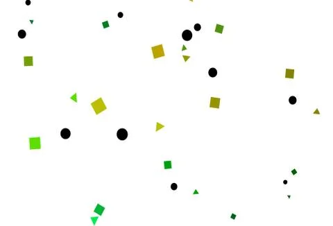 Light Green, Yellow vector template with crystals, circles, squares. Stock-Illustration