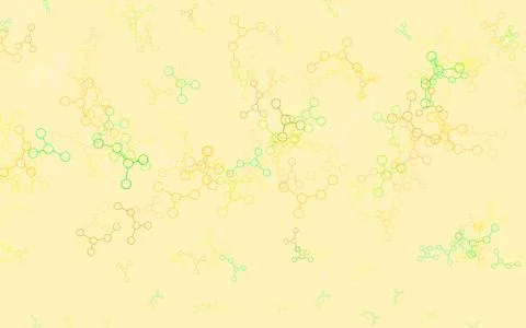Light Green, Yellow vector template with artificial intelligence structure. Illustrazione stock