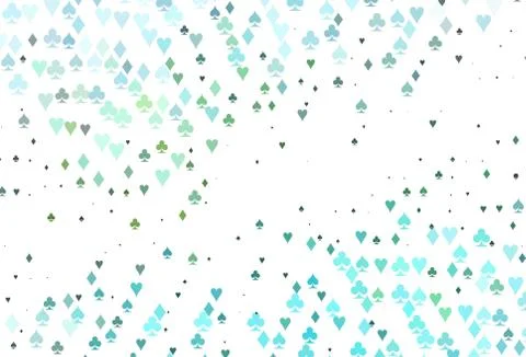 Light Green, Yellow vector template with poker symbols. Stock Illustration