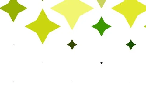 Light Green, Yellow vector template with sky stars. Stock Illustration