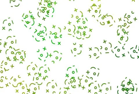 Light Green, Yellow vector template with math simbols. Stock Illustration