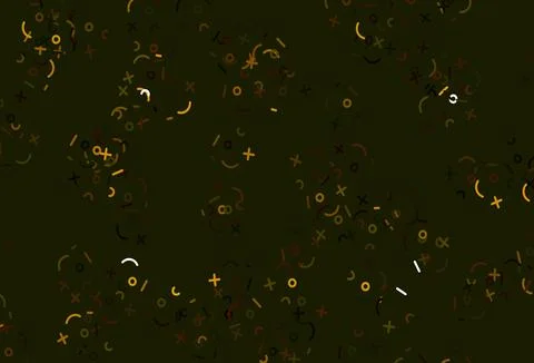 Light Green, Yellow vector template with math simbols. Stockillustratie
