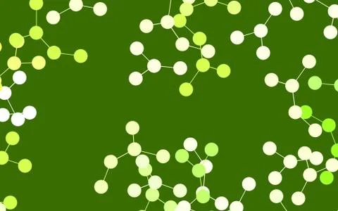 Light Green, Yellow vector texture with artificial intelligence concept. Illustrazione stock