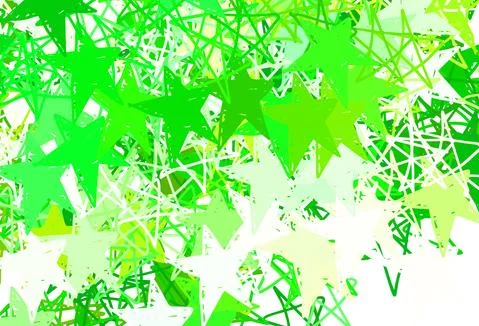 Light Green, Yellow vector texture with beautiful stars. Stock Illustration