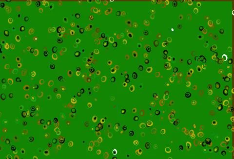 Light Green, Yellow vector texture with disks. Stock Illustration