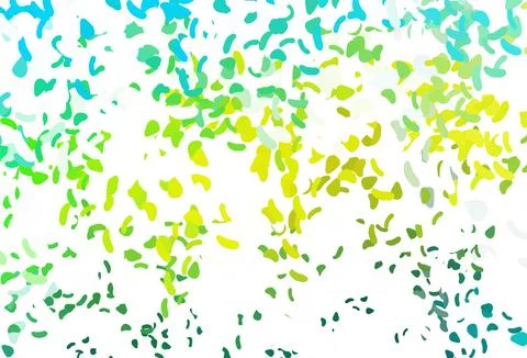 Light Green, Yellow vector texture with random forms. 스톡 일러스트