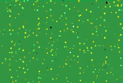 Light Green, Yellow vector texture in poly style with circles, cubes. Stock Illustration