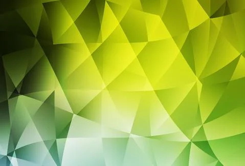 Light Green, Yellow vector triangle mosaic template. 스톡 일러스트