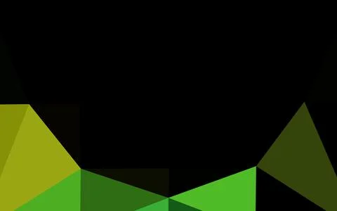 Light Green, Yellow vector triangle mosaic template. イラスト素材