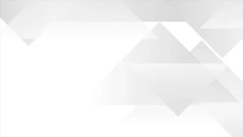 Light grey and white geometric tech motion background with minimal triangles Stock Footage 316231867