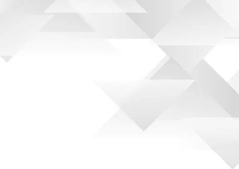 Light grey and white geometric tech background with minimal triangles Stock Illustration