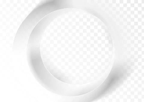 Light grey and white smooth glossy circles abstract geometric background Illustrazione stock