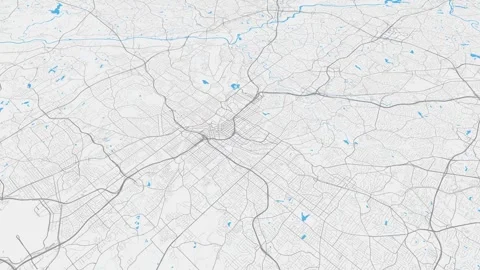 Light grey blue Atlanta map background loop. Spinning around United States .. Stock Footage 260794016