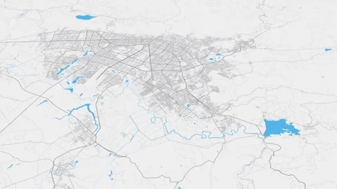 Light grey blue Bogota map background loop. Spinning around Colombia city a.. Stock Footage 242699051