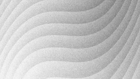 Light grey grainy background, blur and noise texture, line waves pattern, HD 4K Video stock 297937097