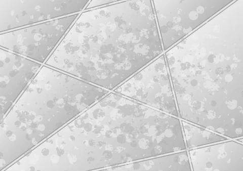 Light grey grunge polygonal tech abstract background Stock Illustration