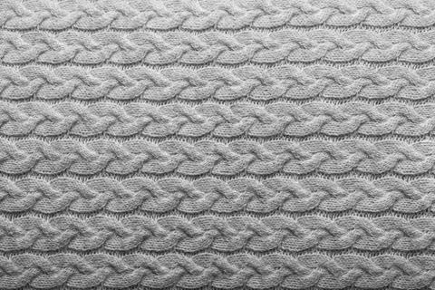 Light grey knit pattern Stock Photos