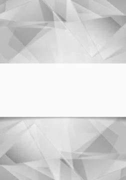 Light grey low poly tech background Stock Illustration
