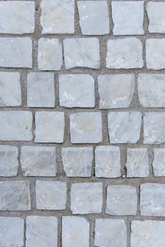 Light grey marble cobblestone floor texture background top view Stock Photos