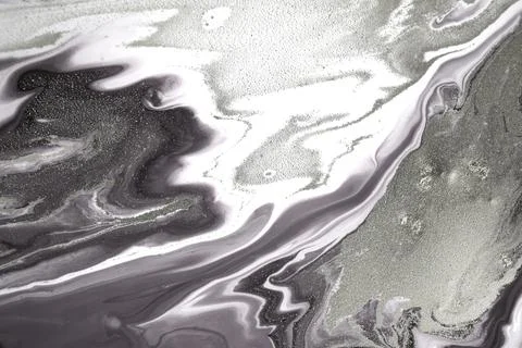 Light grey marble texture. Liqued ink background. Illustrazione stock