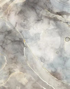 Light grey marbled alcohol ink background Stock Illustration
