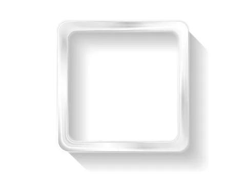 Light grey metallic blank square frame abstract geometric design Stock Illustration