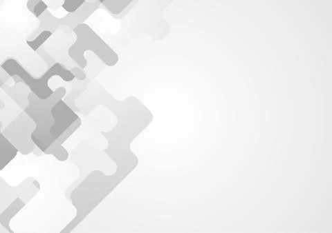 Light grey minimal geometric technology background Stock Illustration