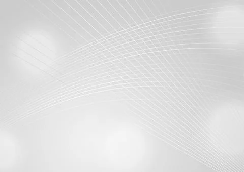 Light grey minimal lines abstract tech futuristic background Illustrazione stock