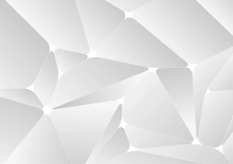 Light grey minimal polygonal tech abstract background Stock Illustration