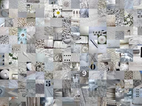 LIGHT GREY patchwork photomontage background Stock Illustration