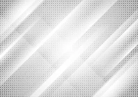 Light grey tech stripes abstract background Stock Illustration