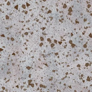 Light Grey Terrazzo Flooring Texture With Brown Stone Fragments Stock Photos
