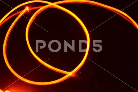 A light guide, wire with orange light guide wire with different light ...