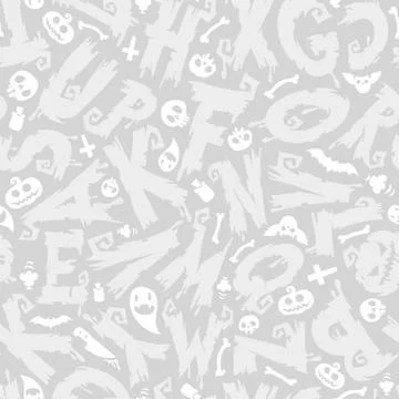 Light Halloween Background With Letters Stock Illustration