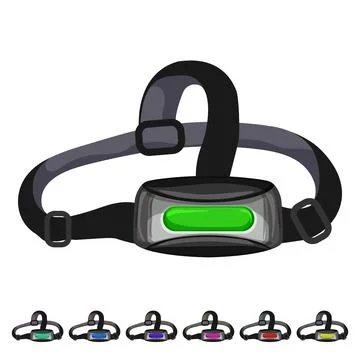 Light headlamp flashlight cartoon vector graphic 库存插图