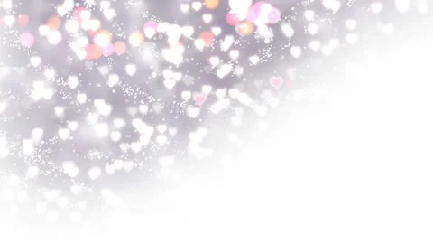 Light hearts appear on the shining background. Valentines Day holiday abstract Video stock 101047369