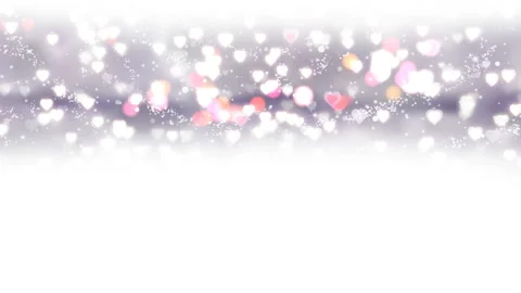 Light hearts appear on the shining background. Valentines Day holiday abstract Stock Footage 101047587