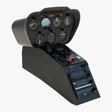 Light Helicopter Control Panel 2 3D Model