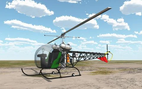 Light helicopter Illustrazione stock
