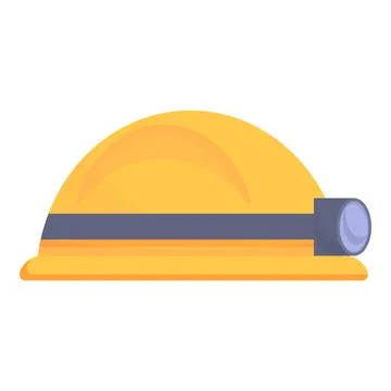 Light helmet icon cartoon vector. Mining industry Illustrazione stock