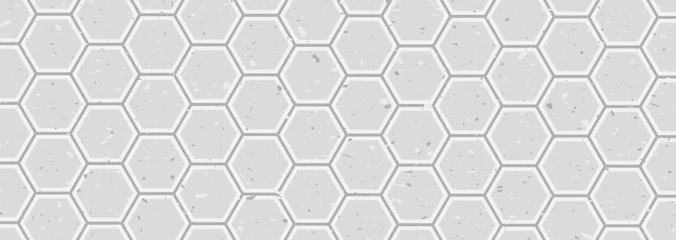 Light hexagon ceramic tiles for kitchen backsplash, bathroom wall, toilet floor Stock Illustration