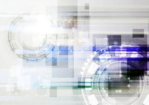 Light hi-tech vector card Concept technology grey card. Vector background ... Stock Photos