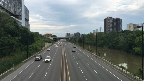 Light Highway Traffic Stock Footage 90030795