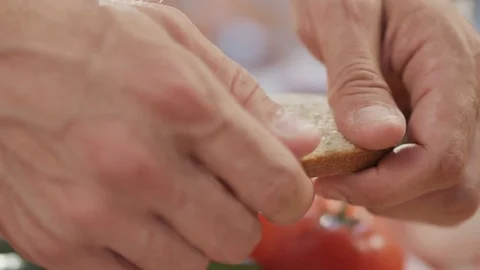 A light hot rye bread Stock Footage 71019787