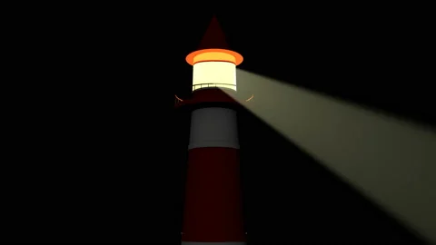 Light House With Beautiful Rays Of Light Stock Footage 133074118