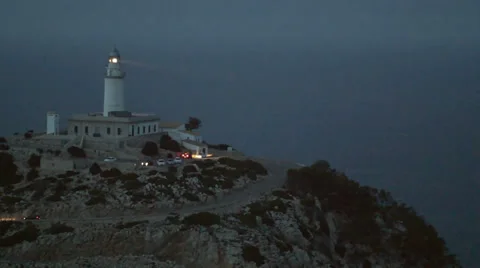 Light house at Cap Formentor Mallorca Video stock 32156787