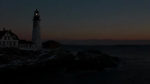LIght House at Dawn, High Definition Stock Footage 33771359
